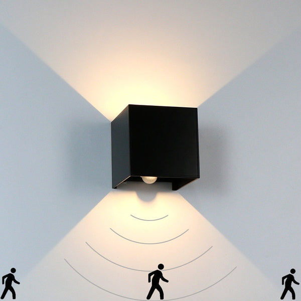 Nordic Led Wall Lamp With Human Motion Sensing Square