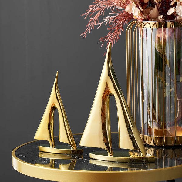 Modern Golden Sailboat Ornaments Office Desk Accessories